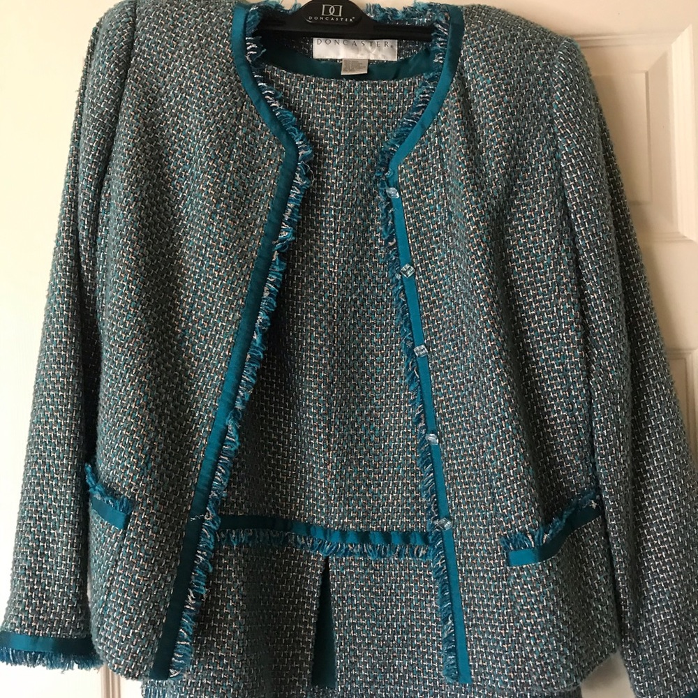 Doncaster teal and gold suit